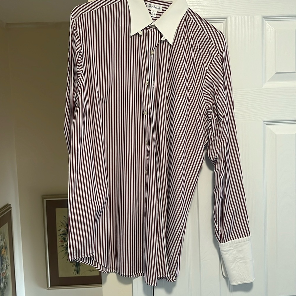 Paul Frederick French cuff wine color